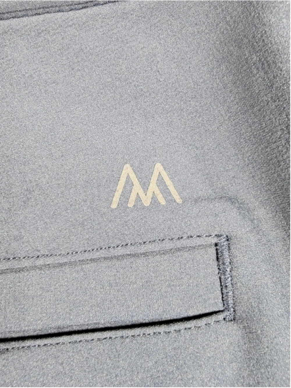 Mizzen Main Mens Helmsman Pants 34x32 Slim Fit Chino Blue Performance Stretch